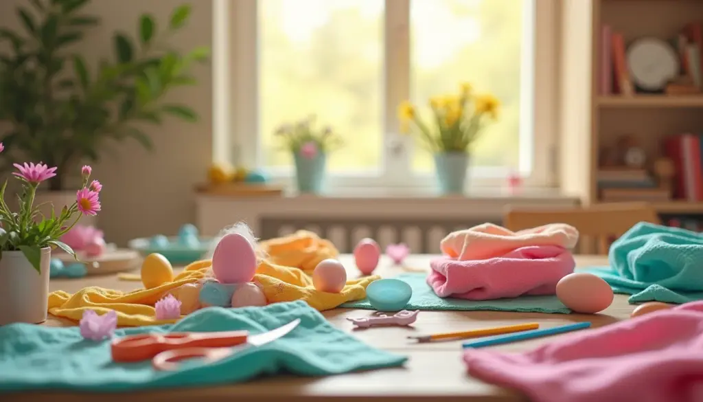 Tecidos Coloridos: Crie Artesanato de Páscoa Incrível em 2026!