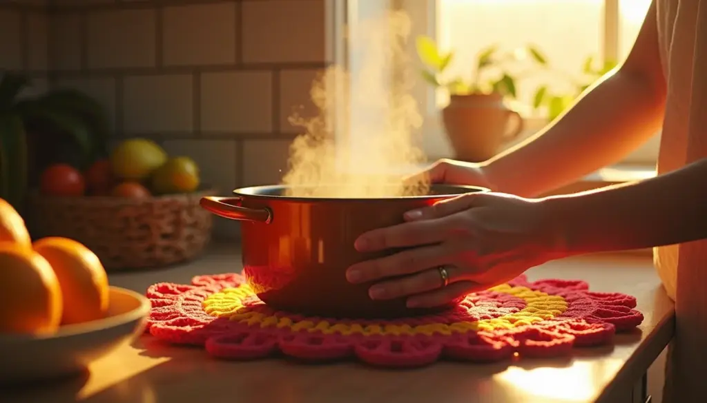 Descanso de panela de crochê: o segredo que vai transformar sua cozinha [Passo a Passo]