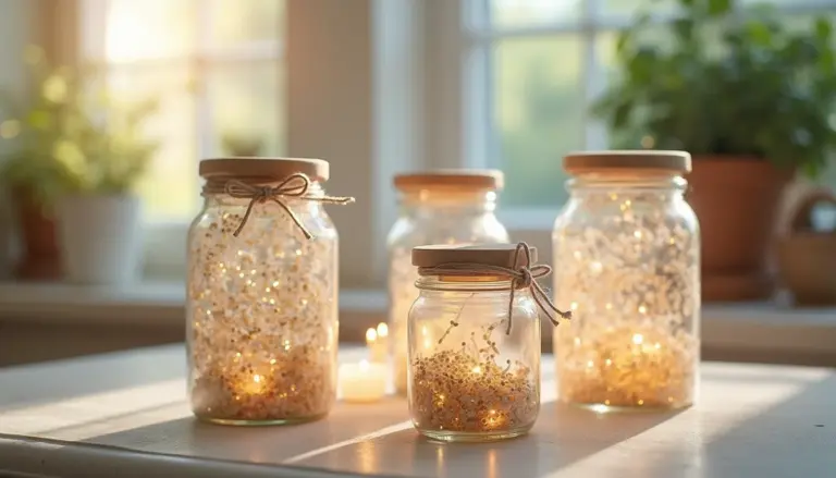 Potes de Vidro Decorados: Transforme Sua Casa com Tecido em 2026 Potes de Vidro Decorados: Transforme Sua Casa com Tecido em 2026