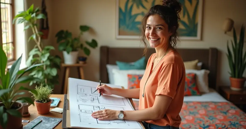 27 Ideias para Arrumar o Quarto Desenho com Proporção Perfeita