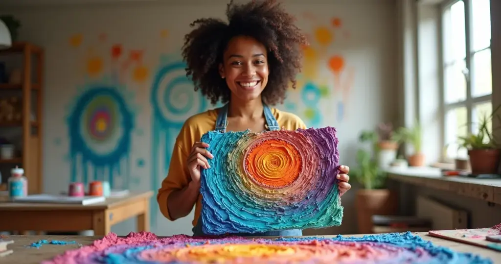 18 Ideias de Arte com Cola Colorida: Do 3D Profissional às Brincadeiras Infantis