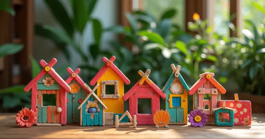 21 Ideias de Arte de Palito de Picolé Que Transformam Lixo em Decoração
