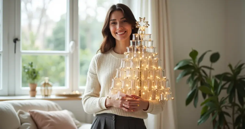 Árvore de Natal Reciclável com Copo: Decoração Profissional por R$ 30