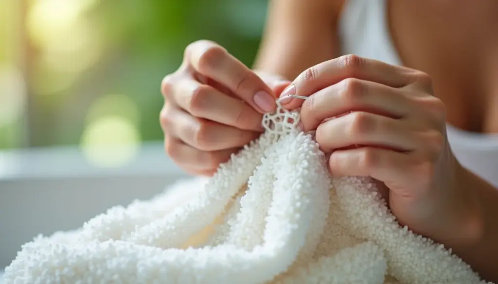 Toalha de banho sem graça? Bico de crochê para toalha de banho resolve