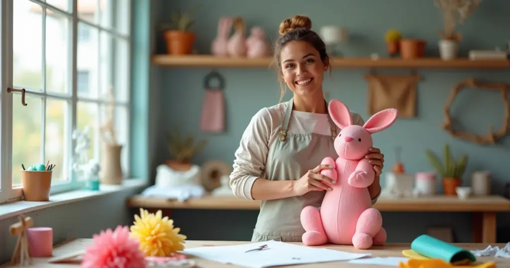 Coelho da Páscoa em EVA com molde: do zero ao profissional em 6 passos