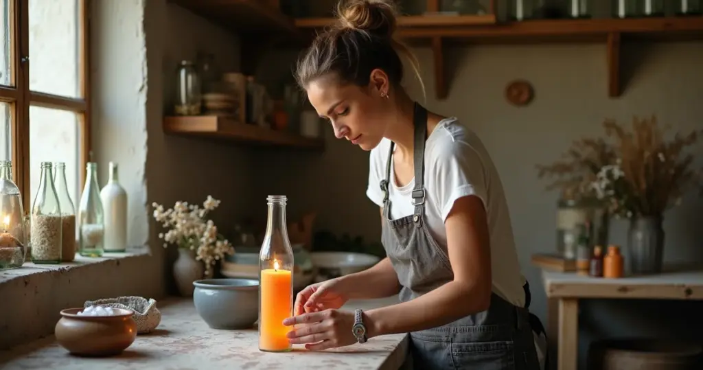 Como cortar garrafa de vidro com vela: método caseiro que transforma lixo em arte
