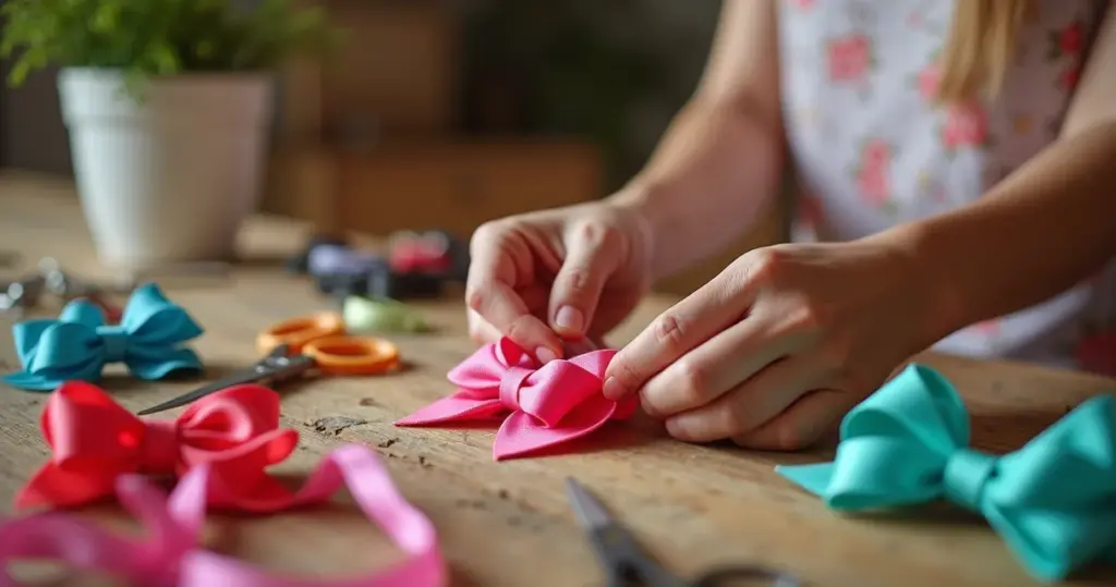 Como fazer laço de cabelo infantil gastando 4x menos em 20 minutos