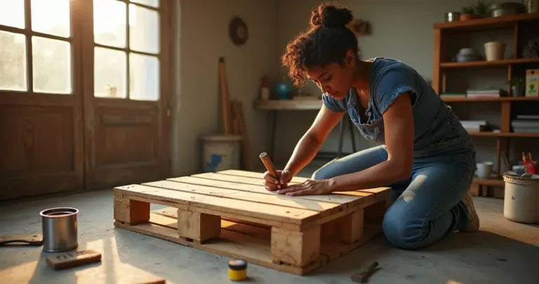 Como fazer mesa de pallet passo a passo gastando só R$ 50