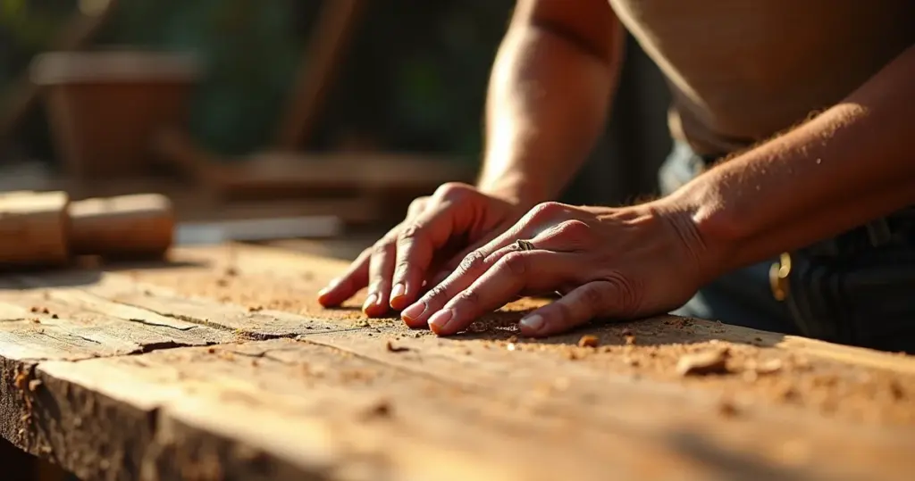 Como fazer mesa rústica de madeira que parece de marceneiro profissional