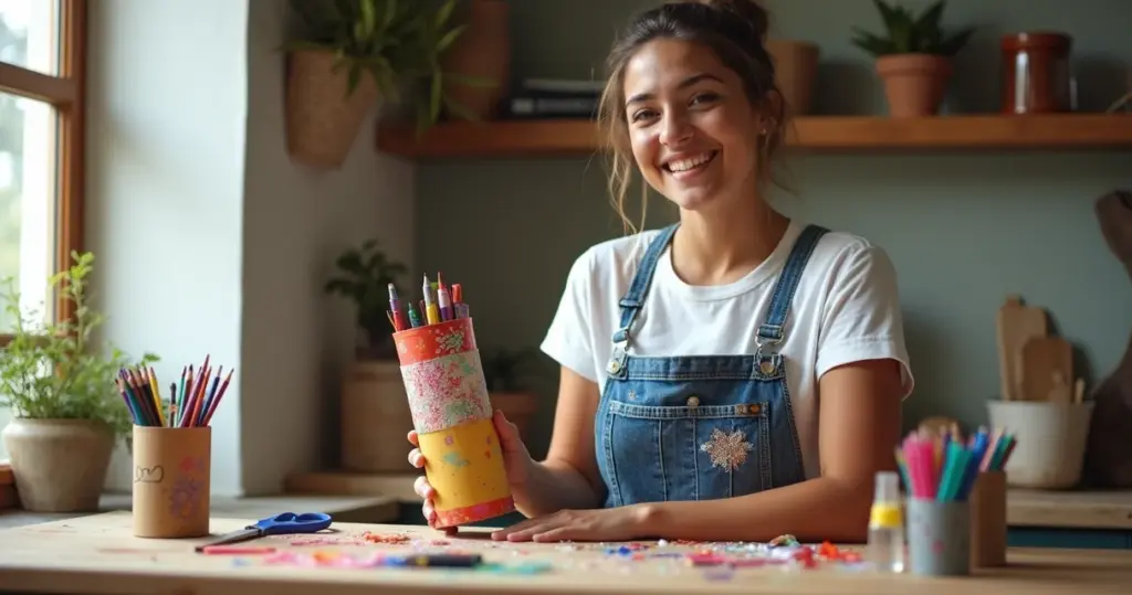 Como fazer porta lápis com rolo de papel higienico em 5 passos simples Como fazer porta lápis com rolo de papel higienico em 5 passos simples