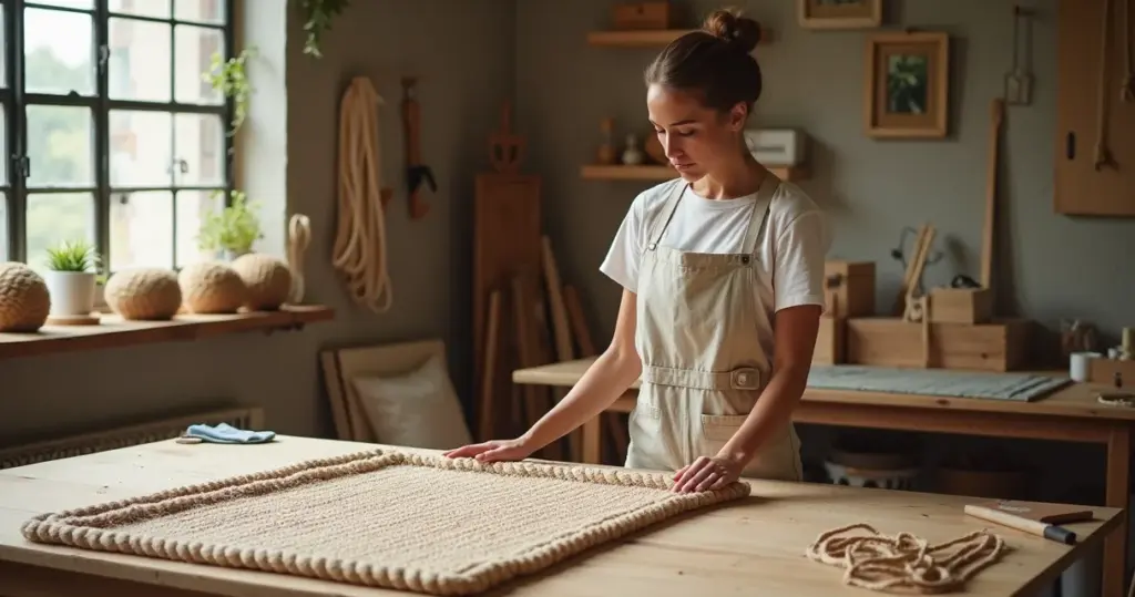 Como fazer um tapete de barbante quadrado que não emborca: passo a passo