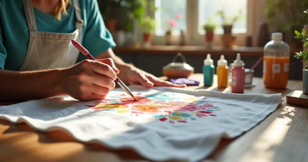 Como pintar pano de prato passo a passo sem a tinta descascar nunca mais