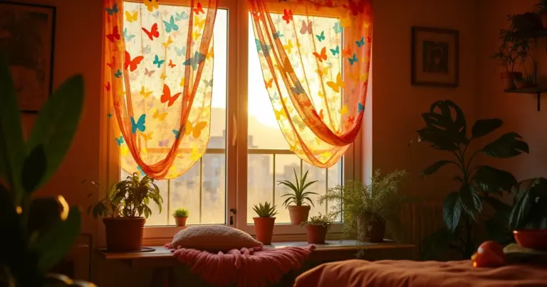 Cortina de borboleta de papel: decoração mágica por menos de R$50