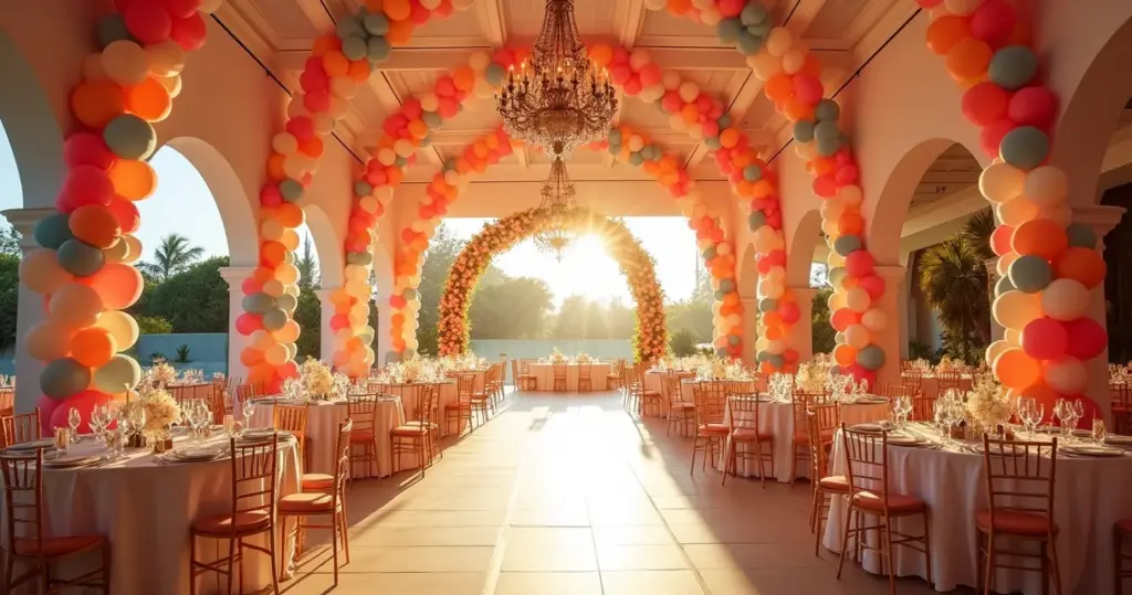 17 Ideias de Decoração com Balões para Casamento que Economizam 30%