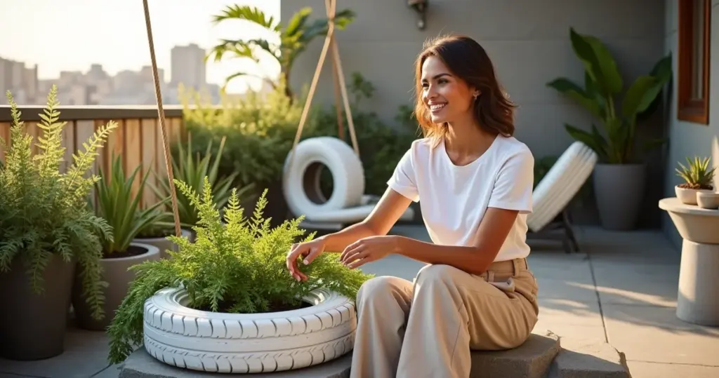 12 Ideias de Decoração com Pneus Reciclados que Vão Mudar Seu Espaço