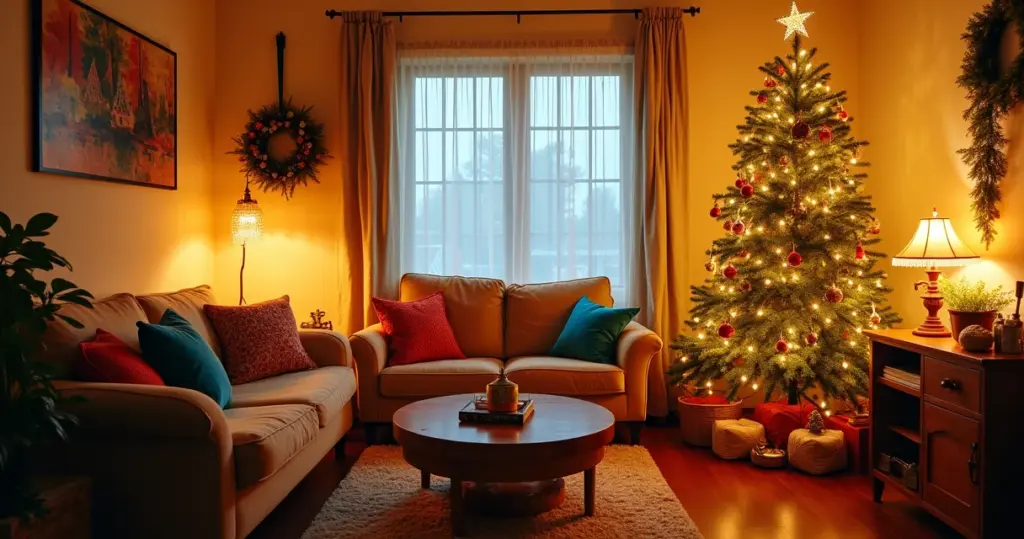 17 Ideias de Decoração de Natal para Sala Pequena (Sem Sufocar o Espaço)