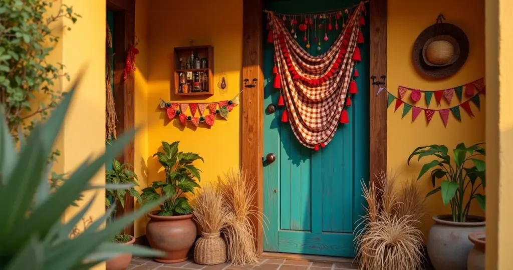 22 Ideias de Decoração de Porta Festa Junina que Vão Abraçar Seus Convidados