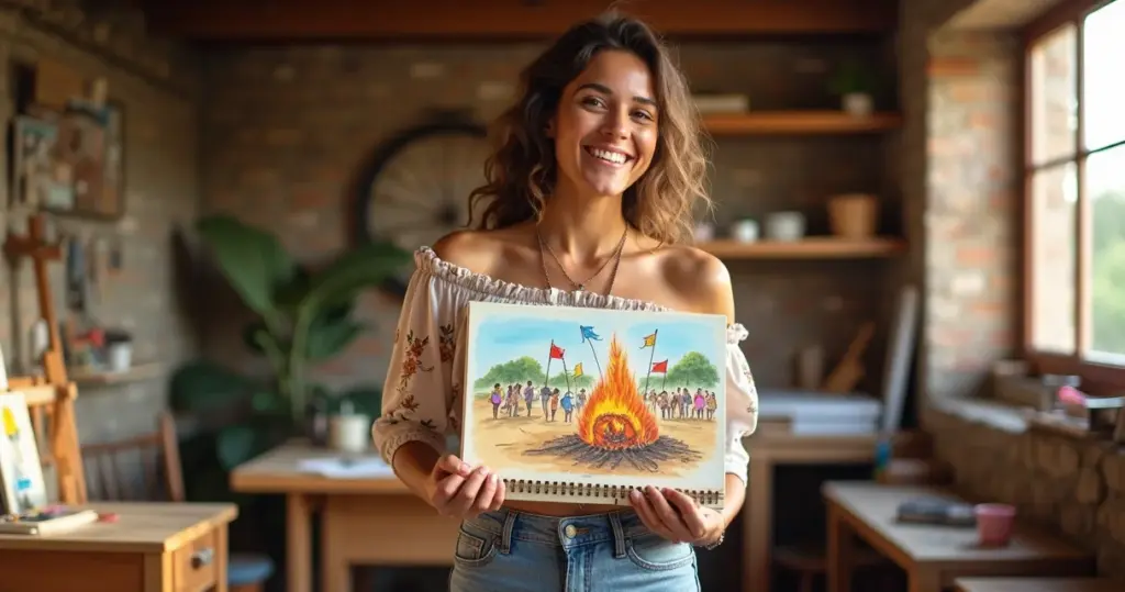 15 Ideias de Desenho Junino Fogueira Que Dão Vida à Sua Arte