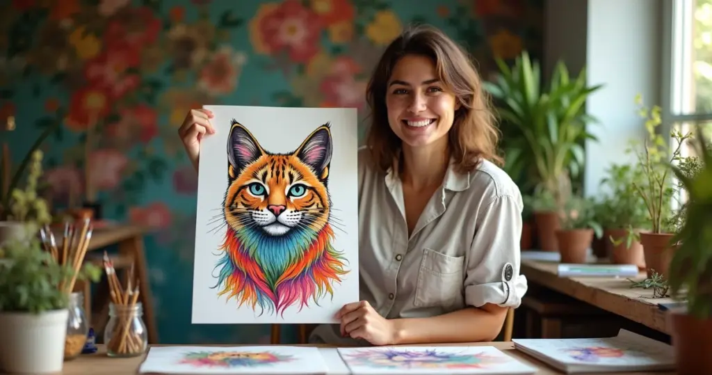 27 Ideias de Desenho para Colorir Gato que Transformam Rabisco em Arte