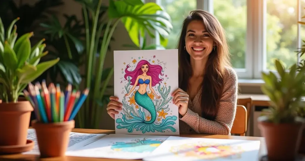 27 Ideias de Desenho para Colorir Sereia: Do Kawaii ao Realismo