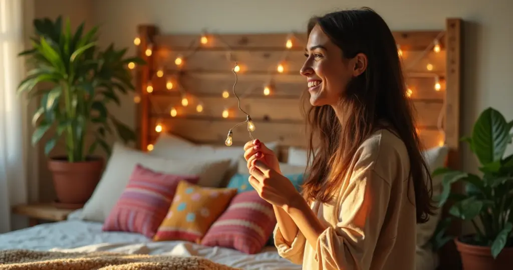 15 Ideias de DIY para Decorar o Quarto com Luzes e Reaproveitamento