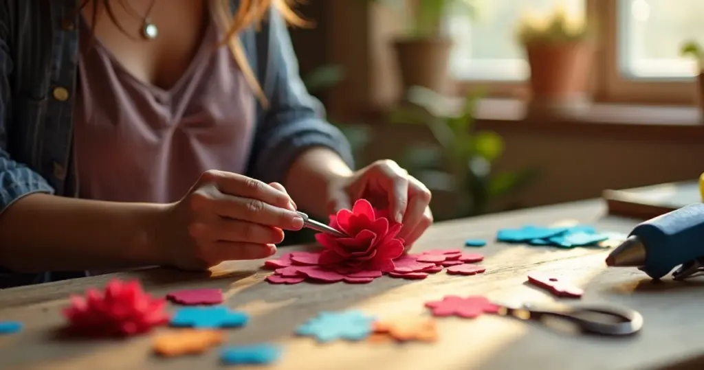 Flor de feltro na caneta: como ganhar R$ 20 por peça em 20 minutos