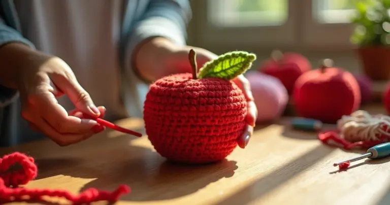 Frutas de crochê com enchimento: o presente que ensina, decora e dura anos Frutas de crochê com enchimento: o presente que ensina, decora e dura anos