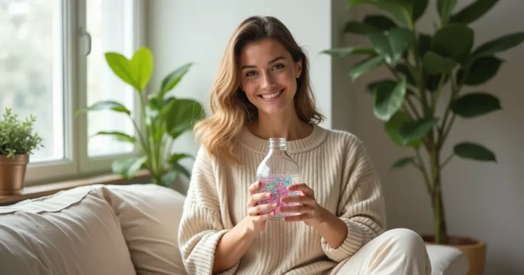 Faça sua garrafa com agua e glitter que acalma crianças em 30 minutos