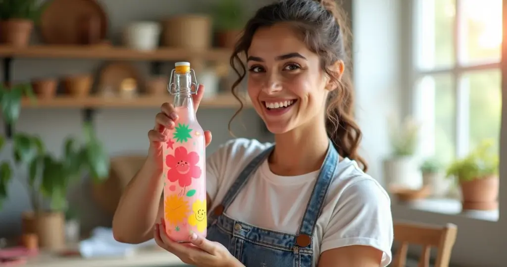 Transforme garrafas velhas em decoração com EVA em 1 hora