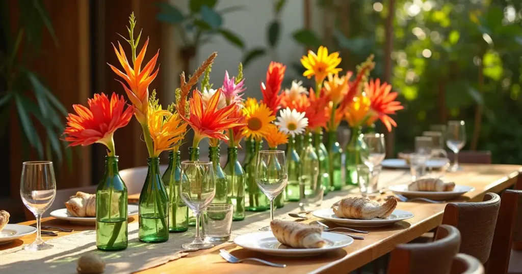 17 Ideias de Garrafinhas para Decoração de Mesa que Vão Transformar Sua Casa