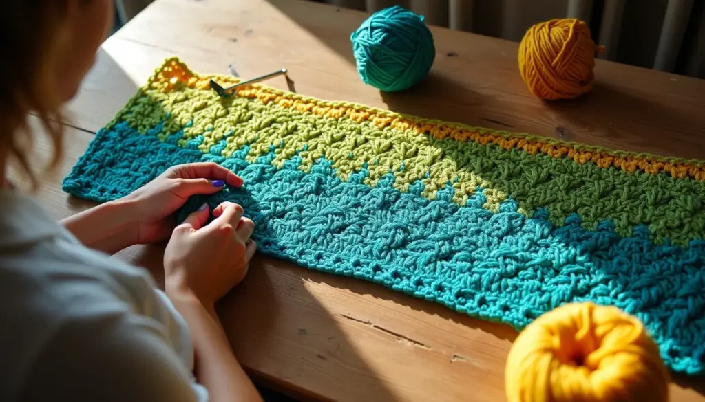 Gráfico de passadeira de crochê para cozinha: o passo a passo que ninguém te conta