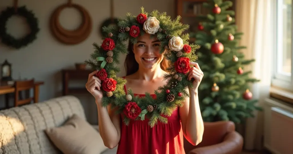 Guirlandas de Natal de Fuxico: Faça por R$20 e Encante Todos