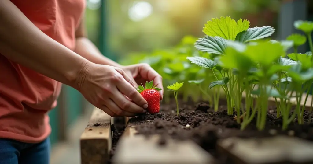 Horta suspensa de morango: colha até 1kg por planta em espaços minúsculos