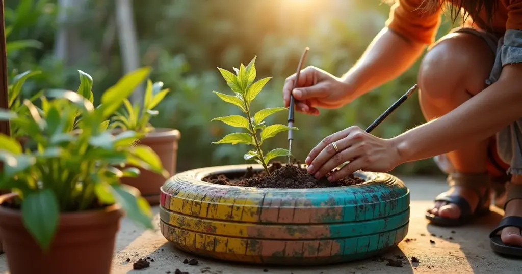 Jardim feito com reciclagem: como gastar menos de R$ 100 e ter um espaço verde profissional