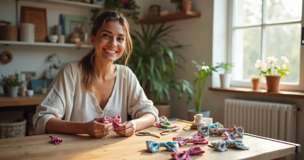 Faça laços de tecido para cabelo passo a passo em 30 minutos com retalhos