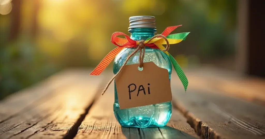 Lembrança do Dia dos Pais com Garrafa PET: Presente Emocionante por Menos de R$10