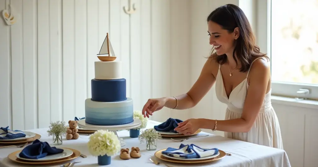 17 Ideias de Mesa Chá de Bebê Marinheiro que Não Erram na Paleta