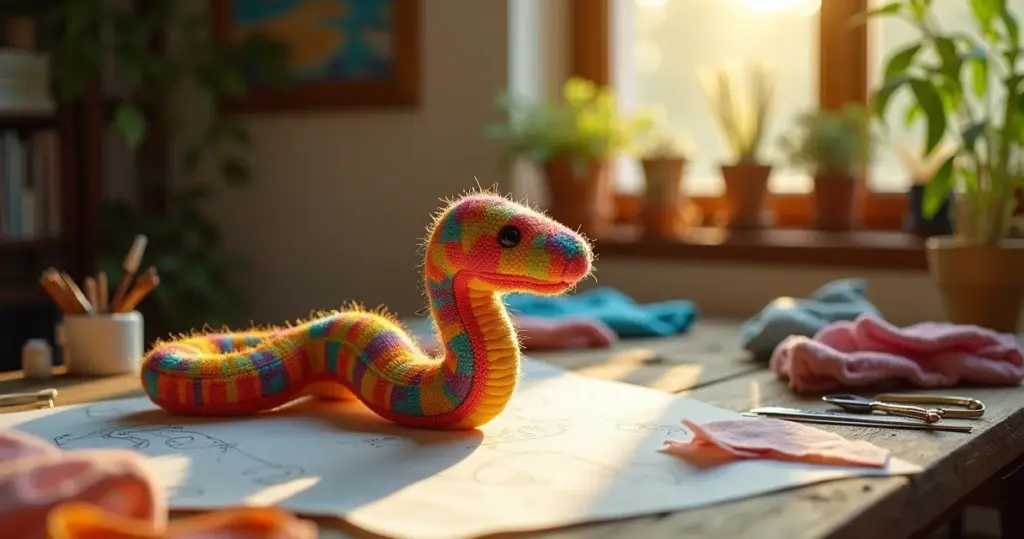 Molde de Cobra de Tecido: Transforme Retalhos em Decoração em 1 Hora