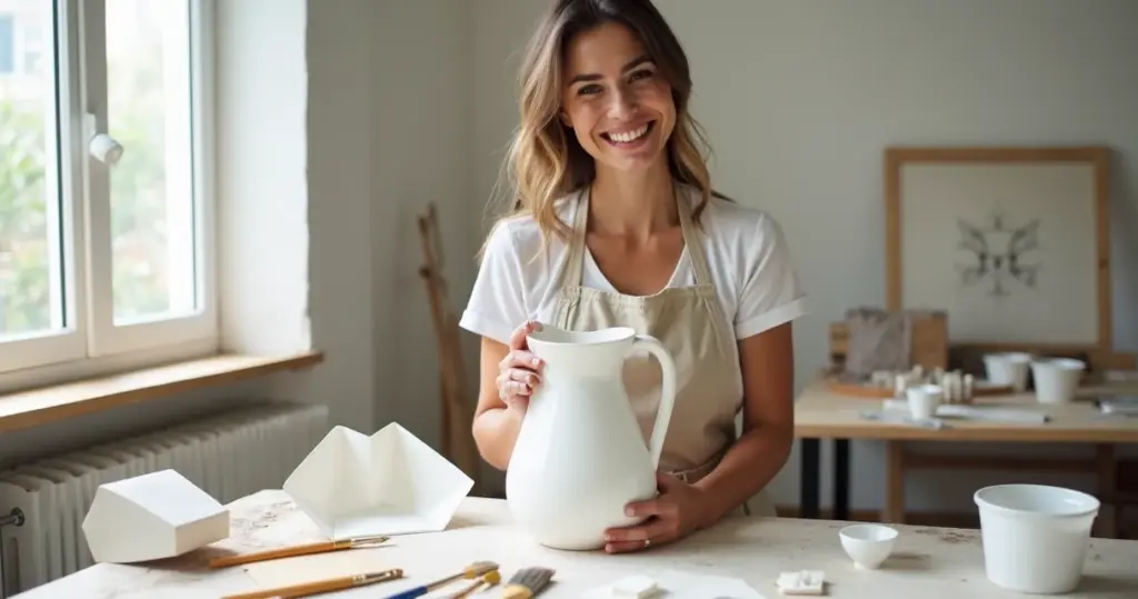 Molde de jarro de caixa de leite: faça peças que parecem porcelana