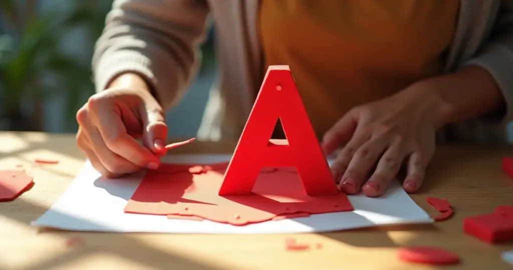 Molde de letras para EVA: o truque que acaba com artesanato torto