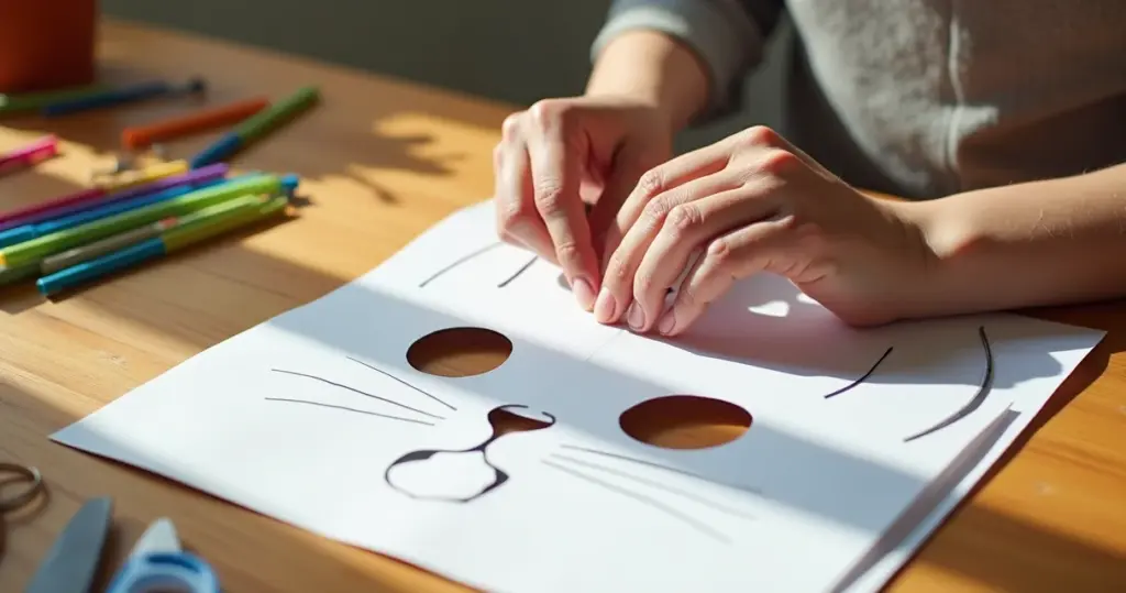 Molde de máscara de coelho da Páscoa para imprimir: faça em 5 minutos