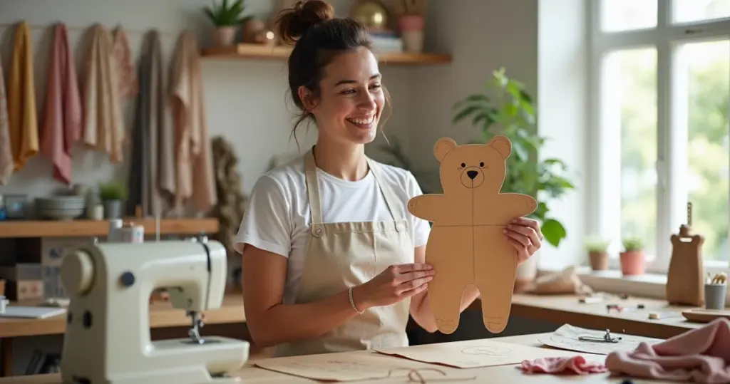 Molde de urso em tecido: o detalhe que faz seu projeto dar certo