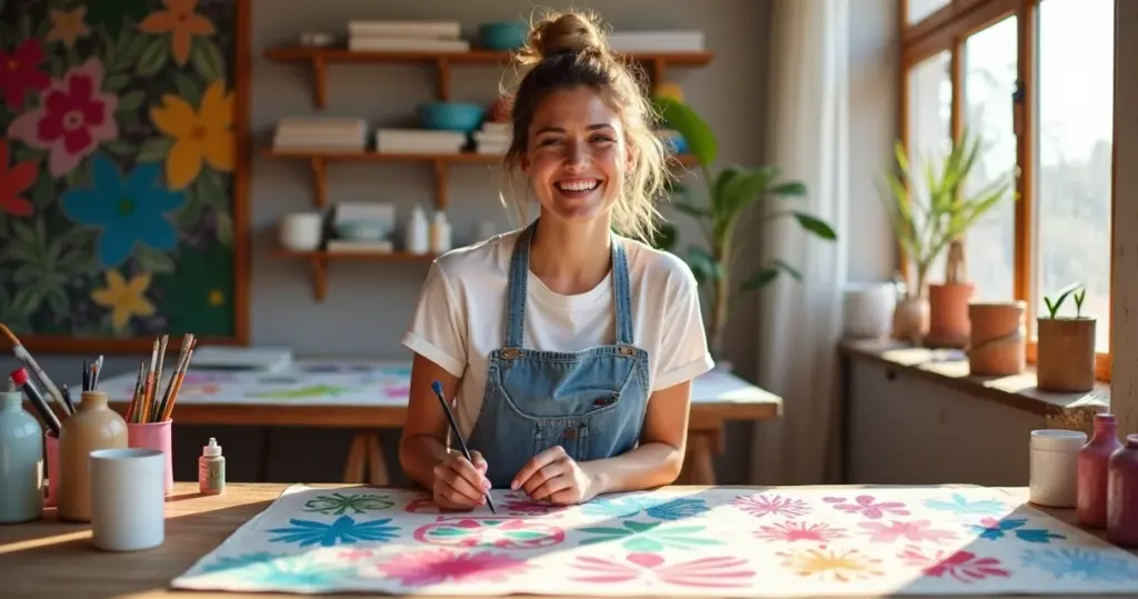 17 Ideias de Moldes Coloridos para Pintura em Tecido que Dão Toque Profissional