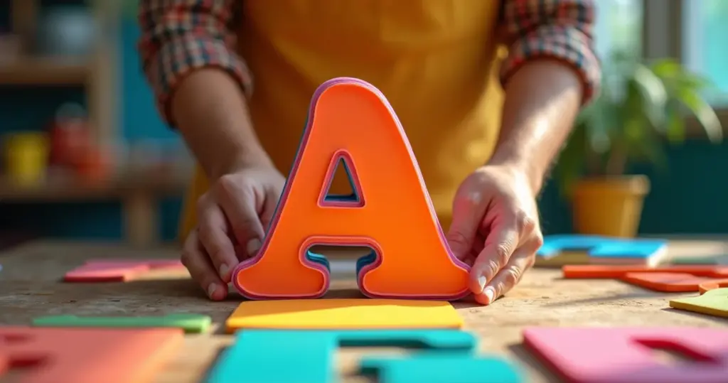 27 Ideias de Moldes de Letras Bonitas para EVA que Transformam Seu Artesanato