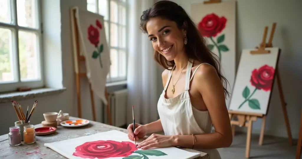 Pintando rosas em tecido: seu caminho para peças que valem 3x mais