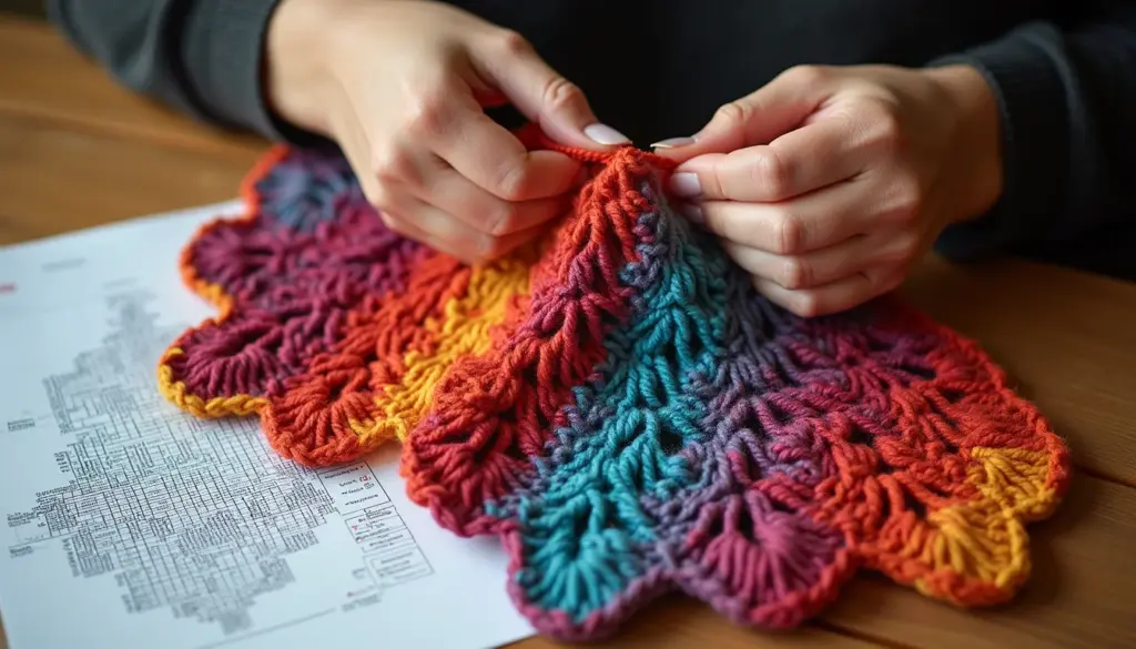 Poncho de crochê passo a passo com gráfico: método top-down infalível