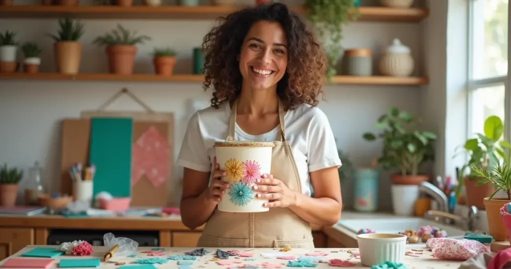 Pote de margarina decorado com eva passo a passo: transforme lixo em luxo