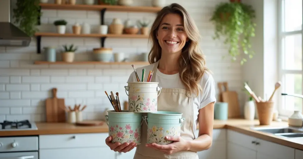 27 Ideias de Potes de Sorvetes Decorados que Organizam Tudo