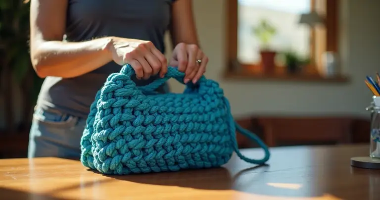 Receita de bolsa de crochê com fio náutico que não amassa nunca