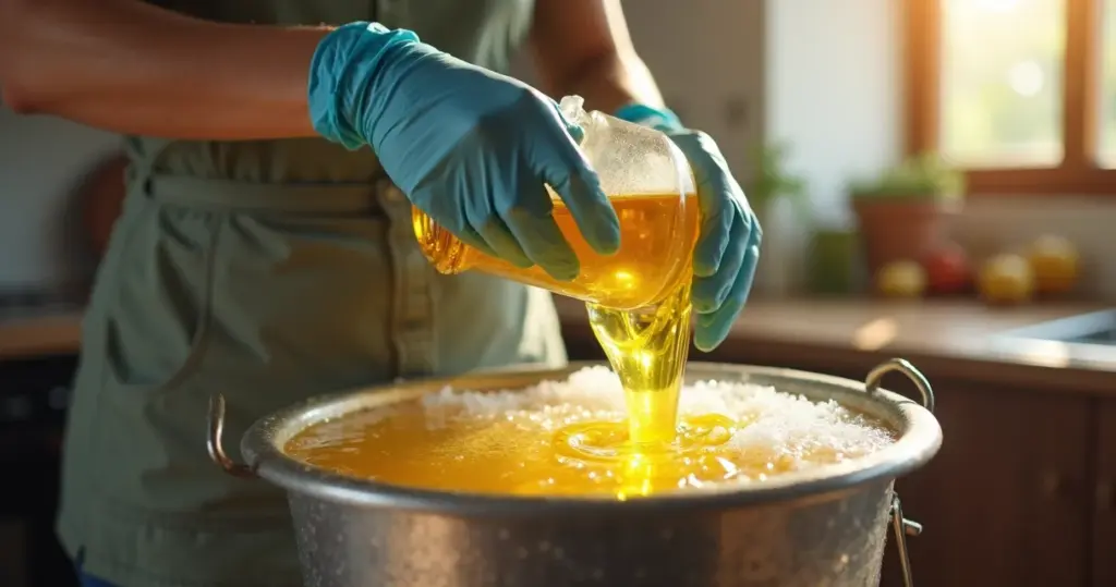 Receita de sabão caseiro que transforma óleo usado em 40 barras por R$ 15